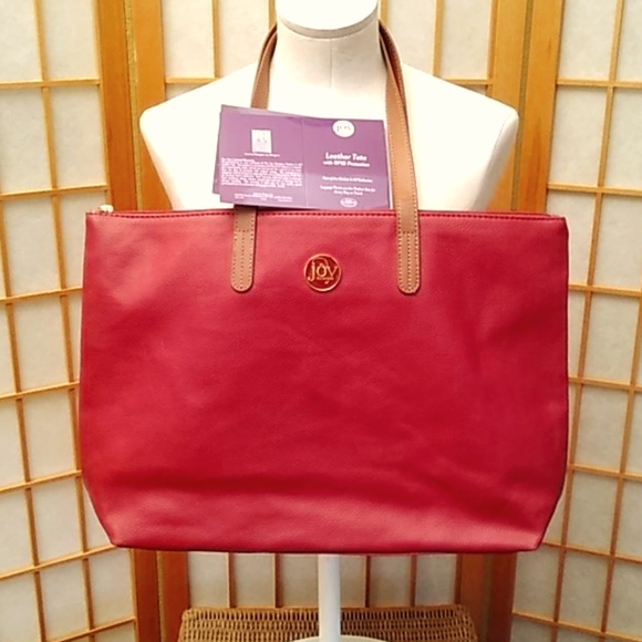 Joy Mangano Bags Joy Mangano Leather Tote Poshmark